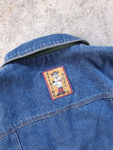 Vintage 90s Kids Denim Bomber Jacket