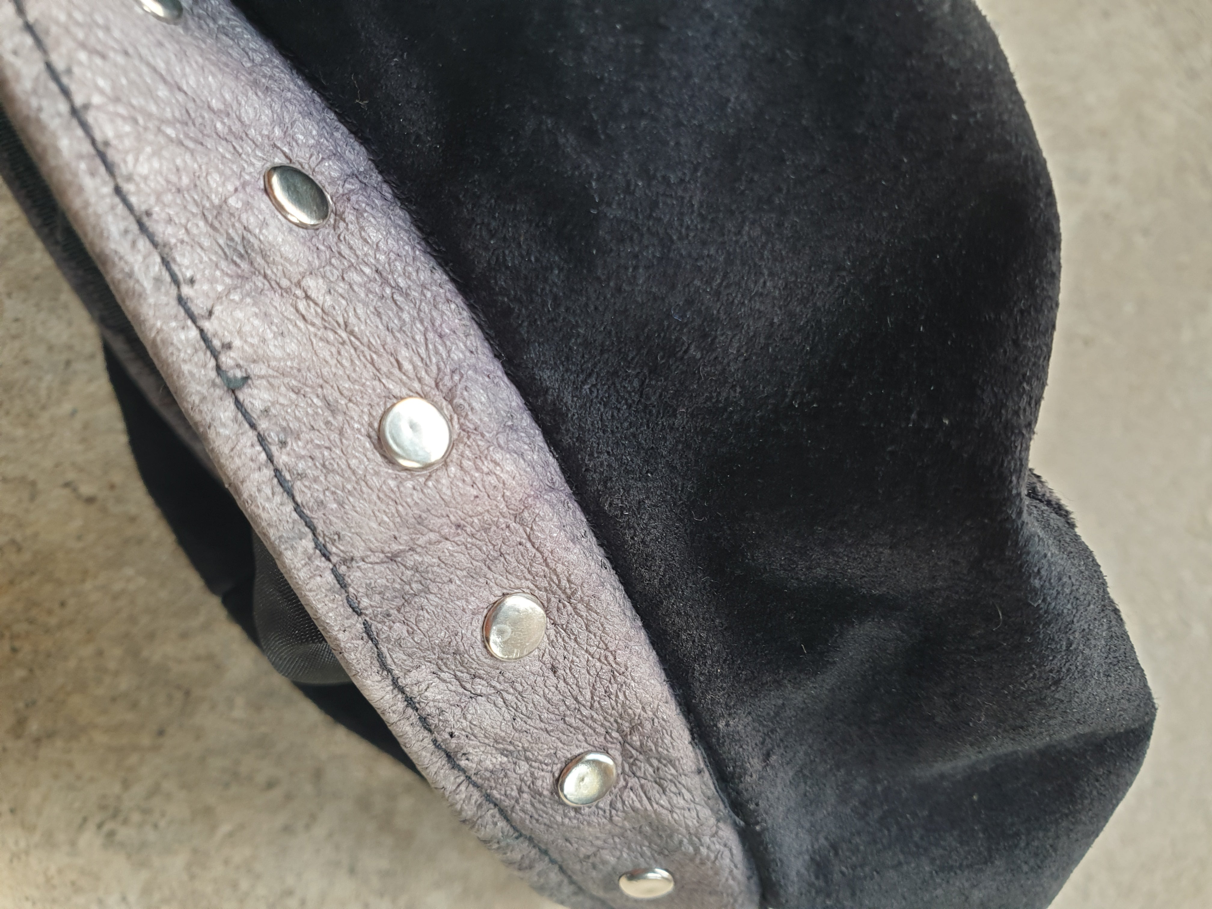 Vintage 80s/90s Suede Leather Studded Beret