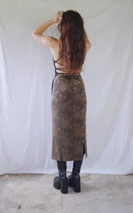 Vintage 90s Gold Rose Skirt