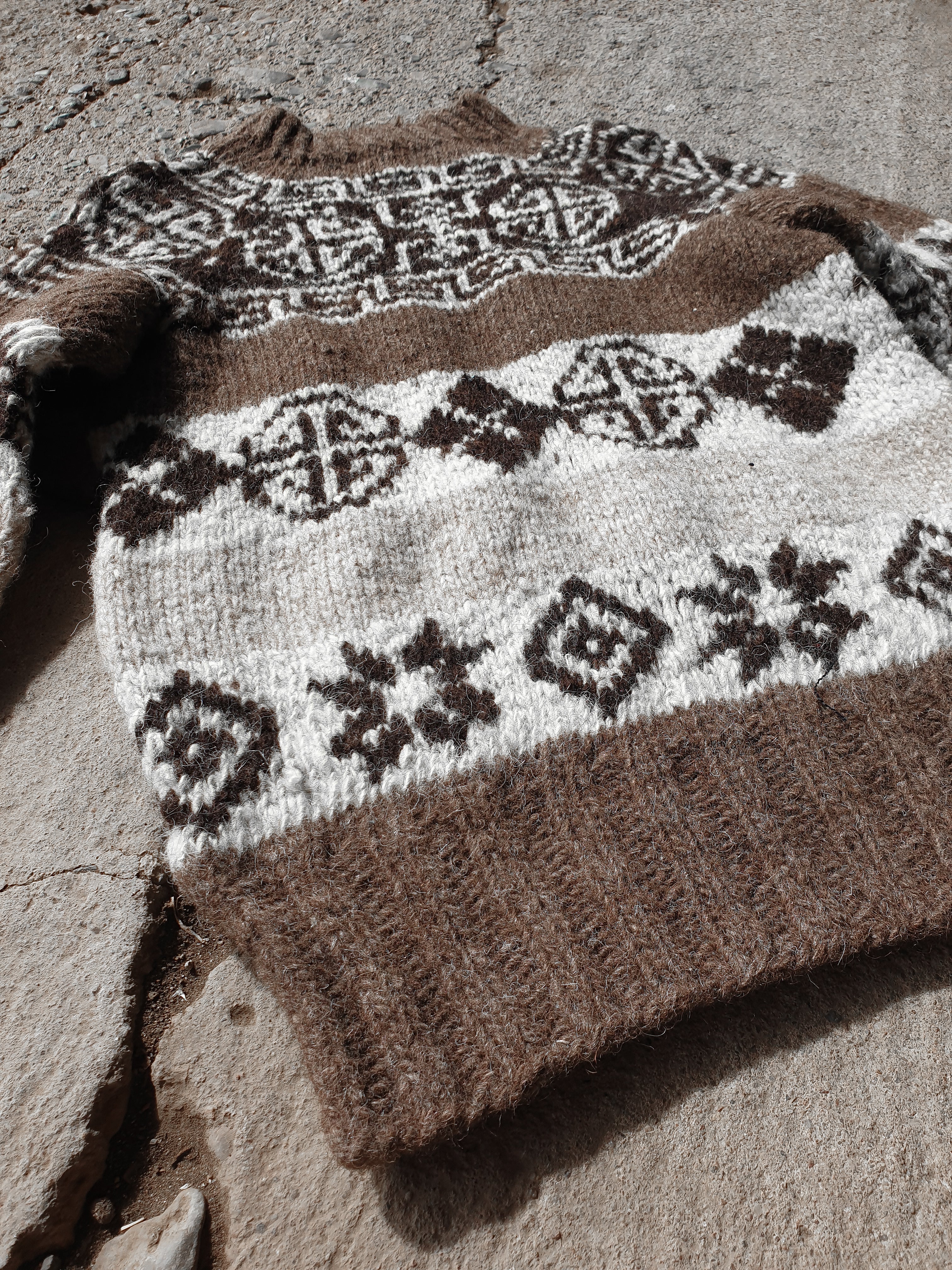 Vintage Cowichan Knitted Wool Sweater