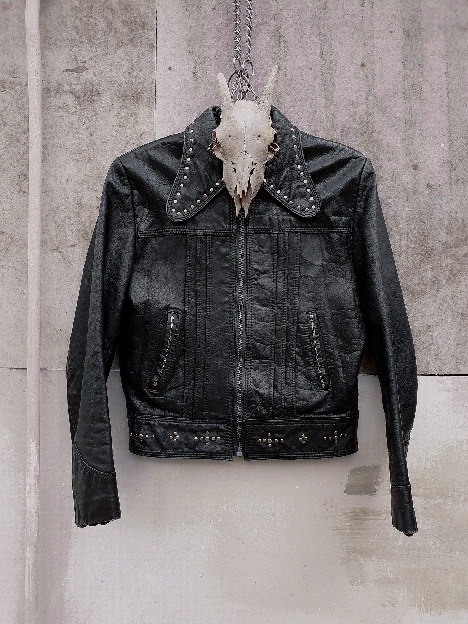 Vintage Studded Leather Jacket
