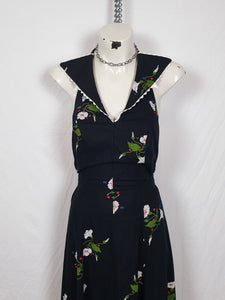 Vintage 1970s Backless Maxi Halter Dress