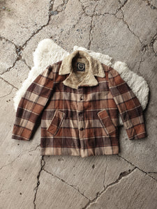 Vintage 1970s Lumberjack Wool Plaid Jacket