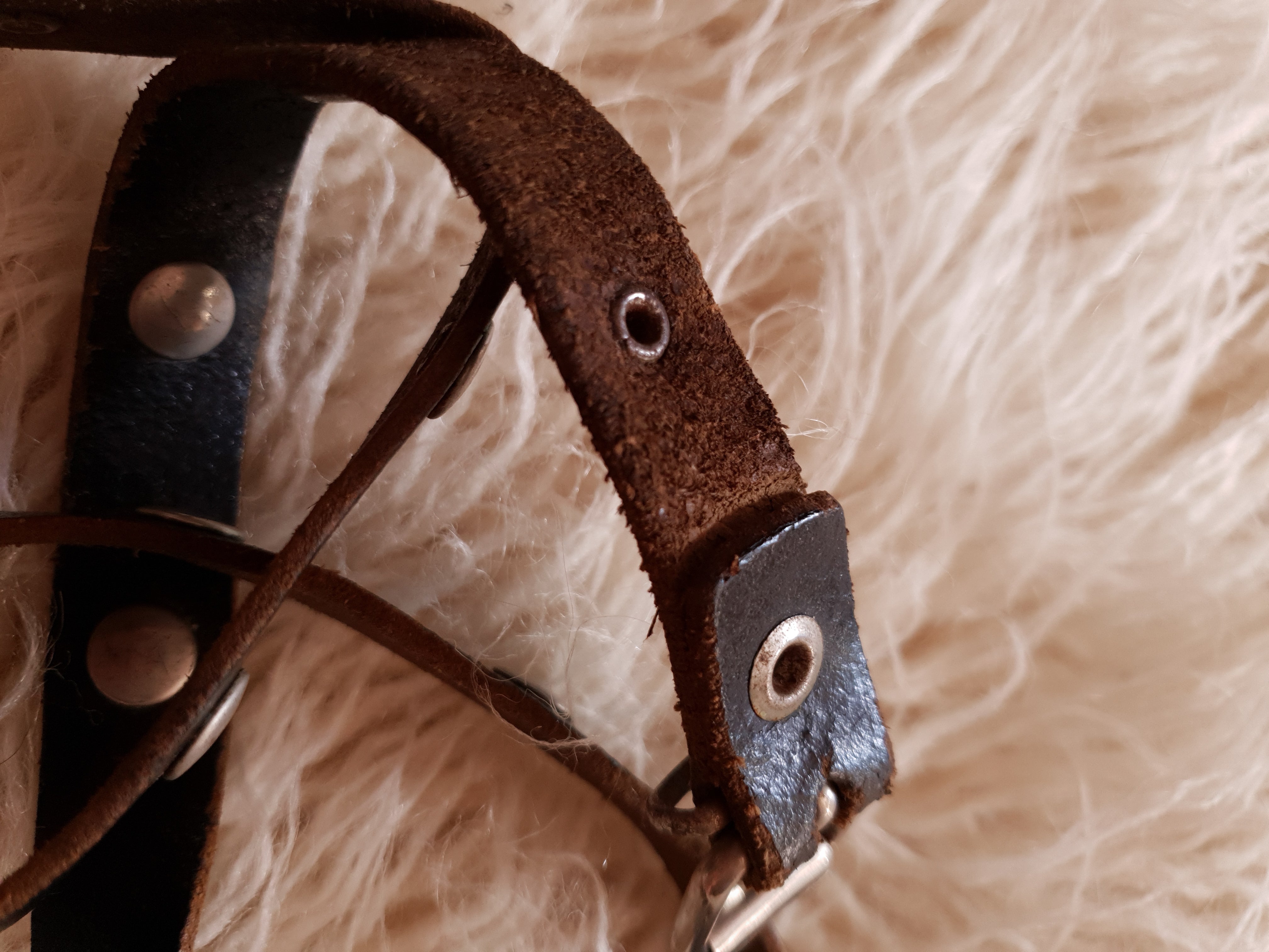 Vintage 1980s Studded Leather Wrap Belt