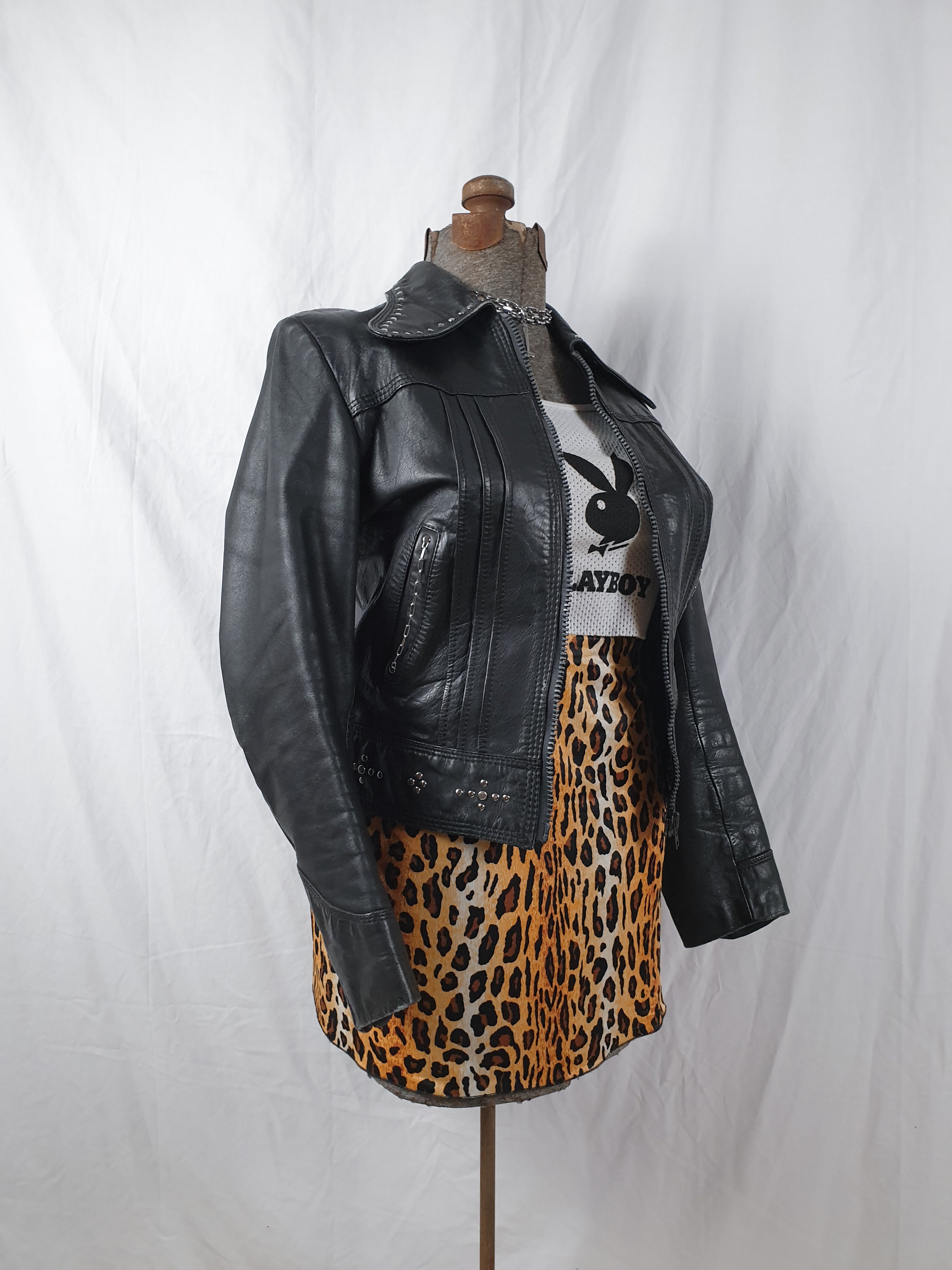 Vintage Studded Leather Jacket