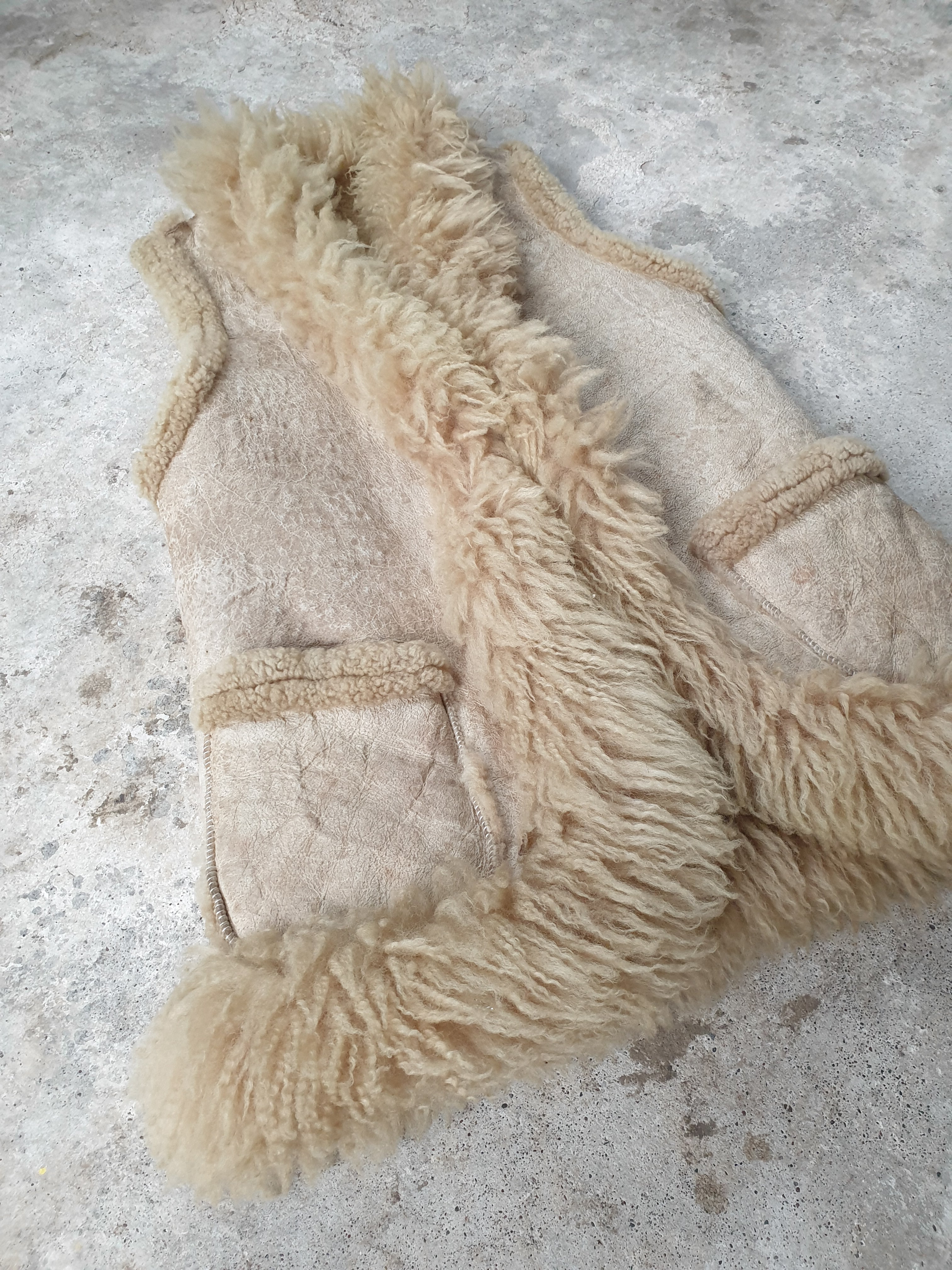 Vintage Leather & Shearling Vest