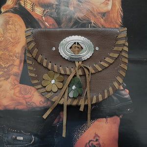 Handmade Leather Concho Pouch