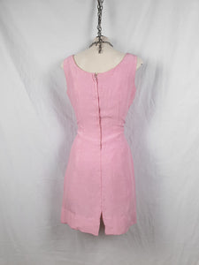 Vintage 1960s/70s Pink Lace Bodice Mini Dress