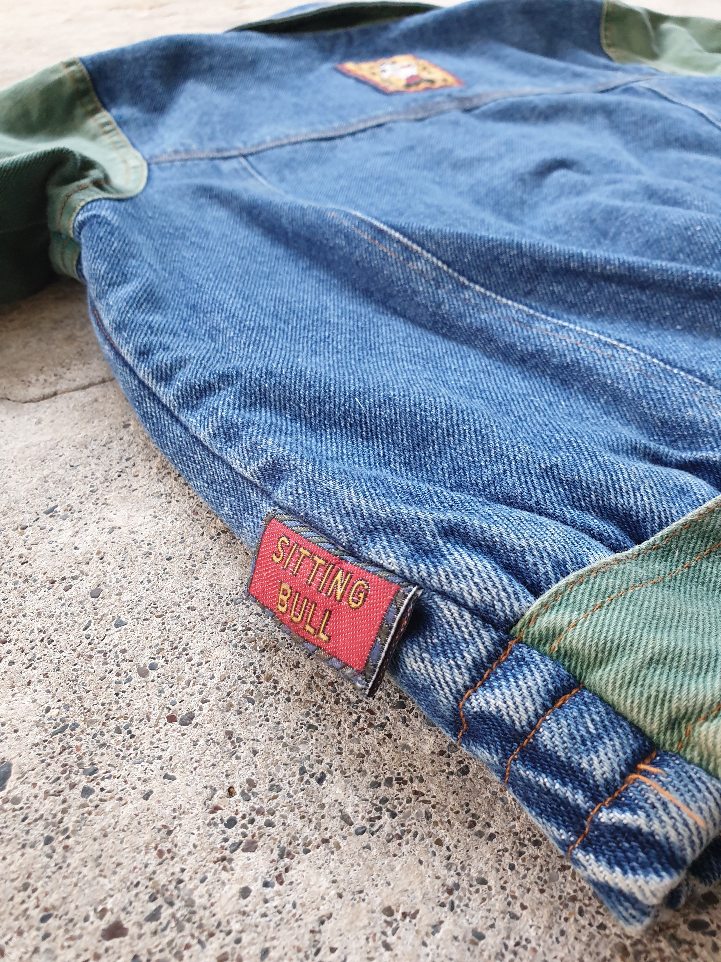 Vintage 90s Kids Denim Bomber Jacket