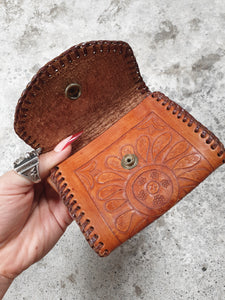 Vintage Tooled Leather 'Pam' Wallet