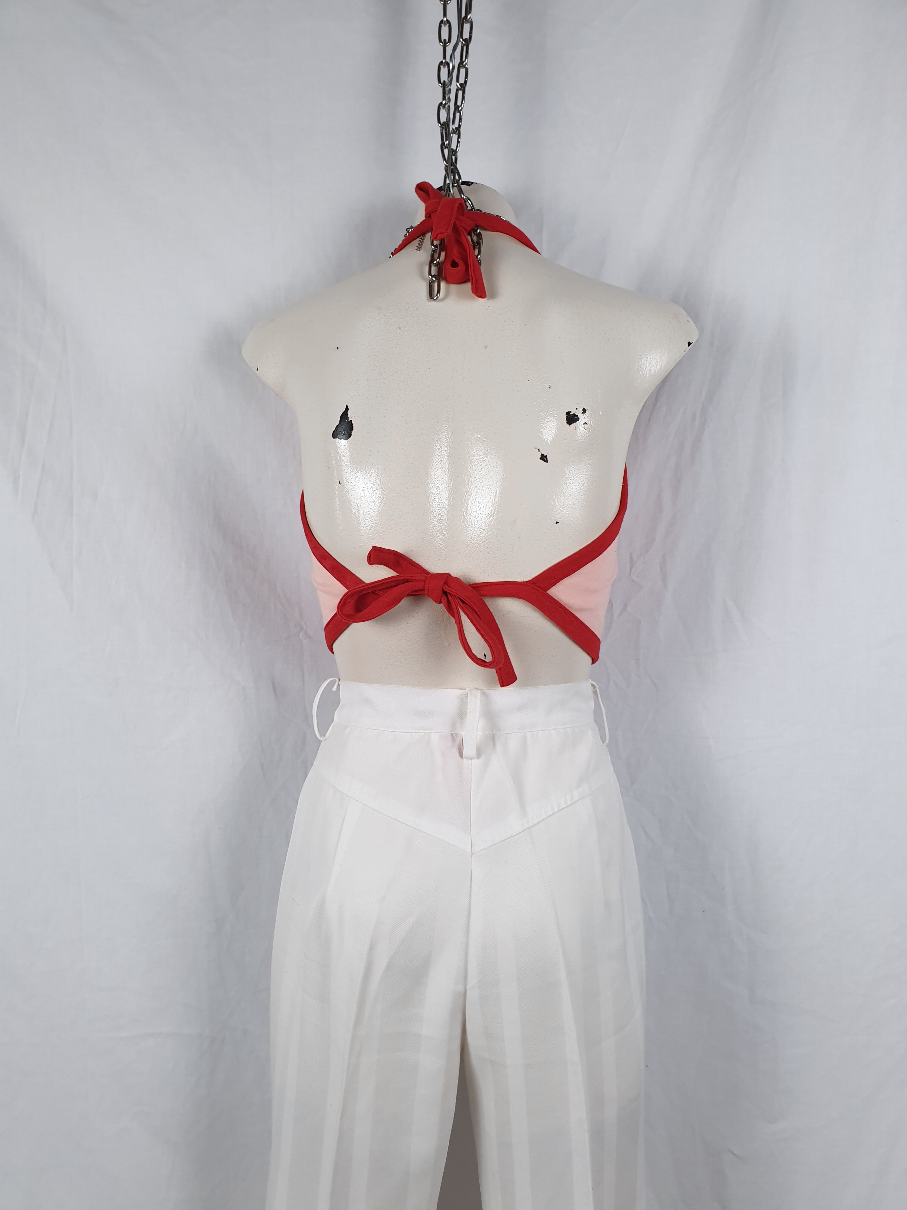 Vintage 1970s White Bunny Flares