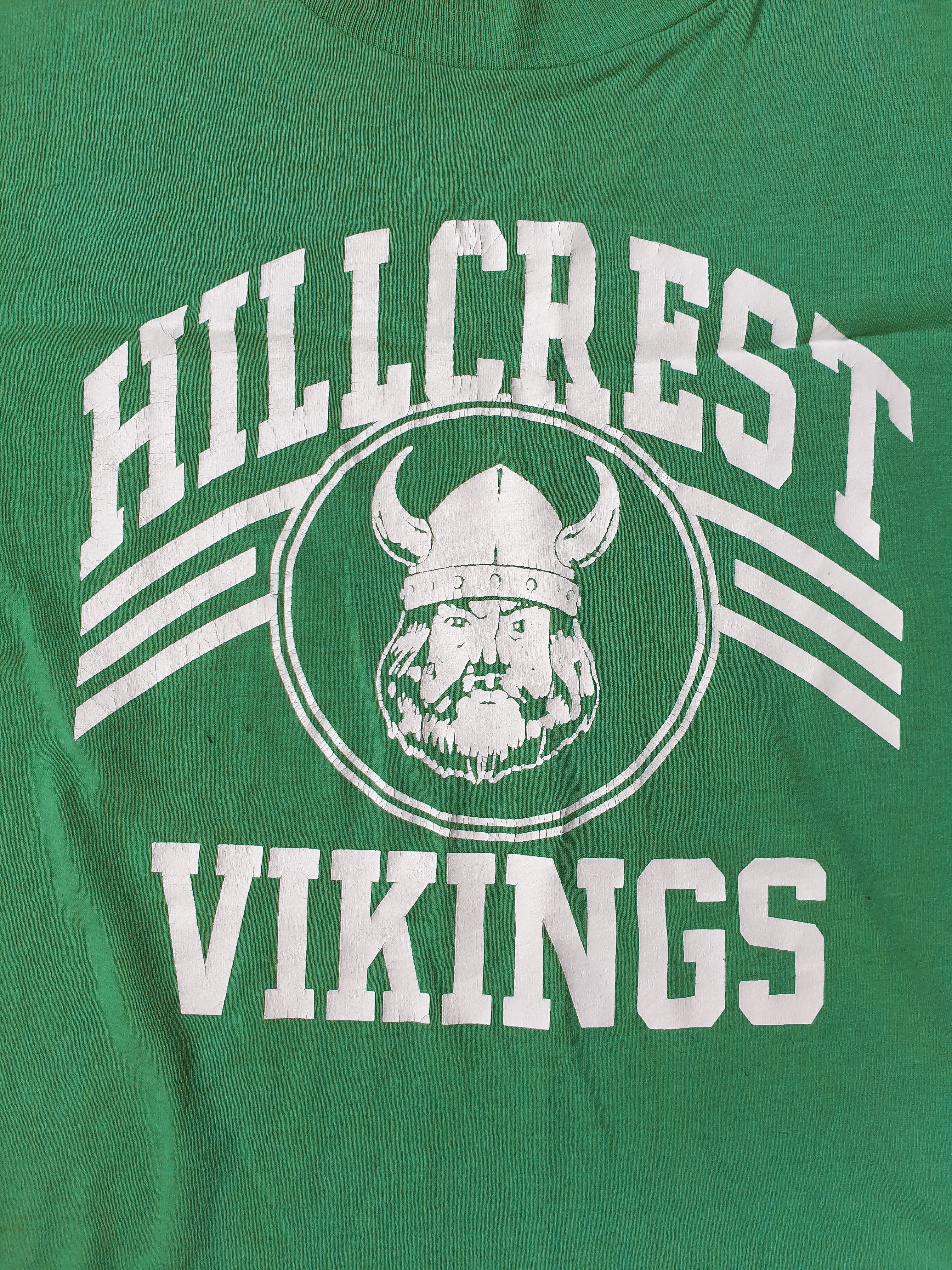 Vintage 1980s 'Hillcrest Vikings' Memphis Tennessee Varsity Football Single stitch Tee