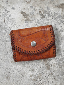 Vintage Tooled Leather 'Pam' Wallet