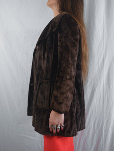 Vintage 1970s Brown Velvet Coat