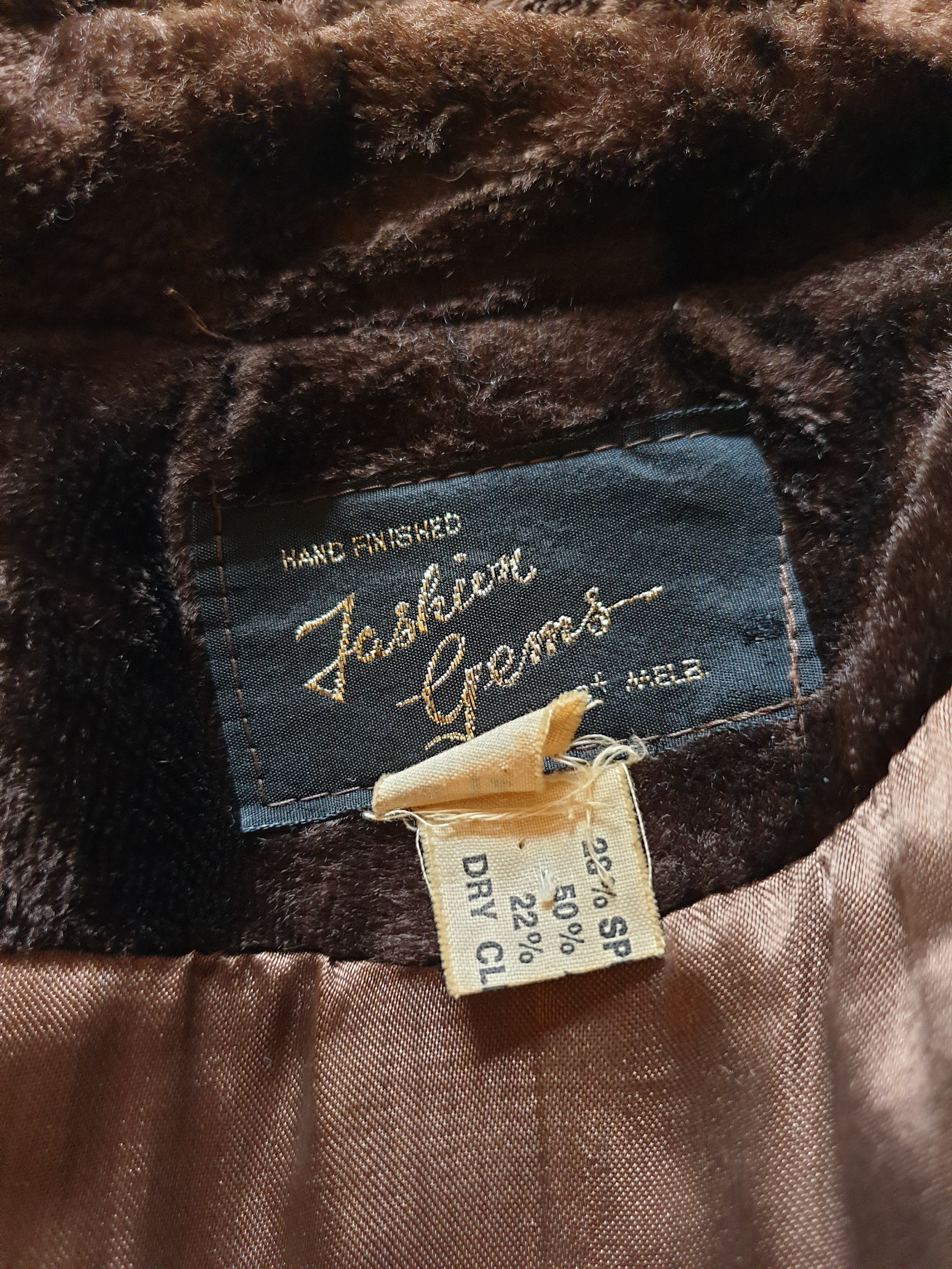 Vintage 1970s Brown Velvet Coat