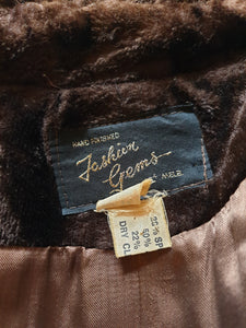 Vintage 1970s Brown Velvet Coat