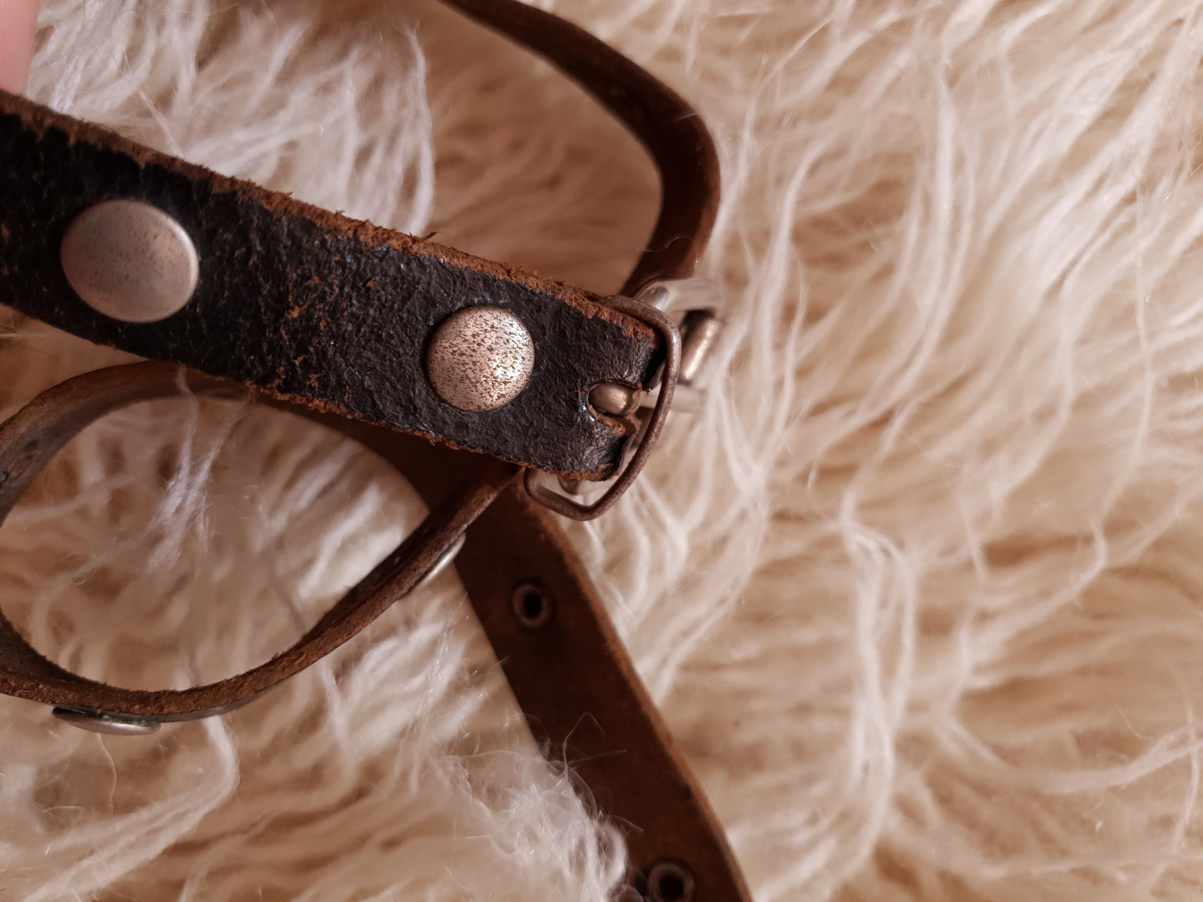 Vintage 1980s Studded Leather Wrap Belt