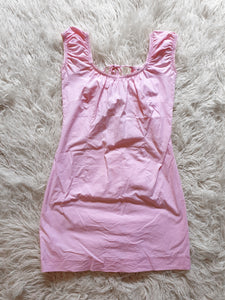 Vintage 90s Tie Back Pink Mini Dress