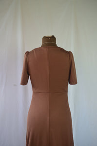 Vintage 70s Brown Maxi Dress