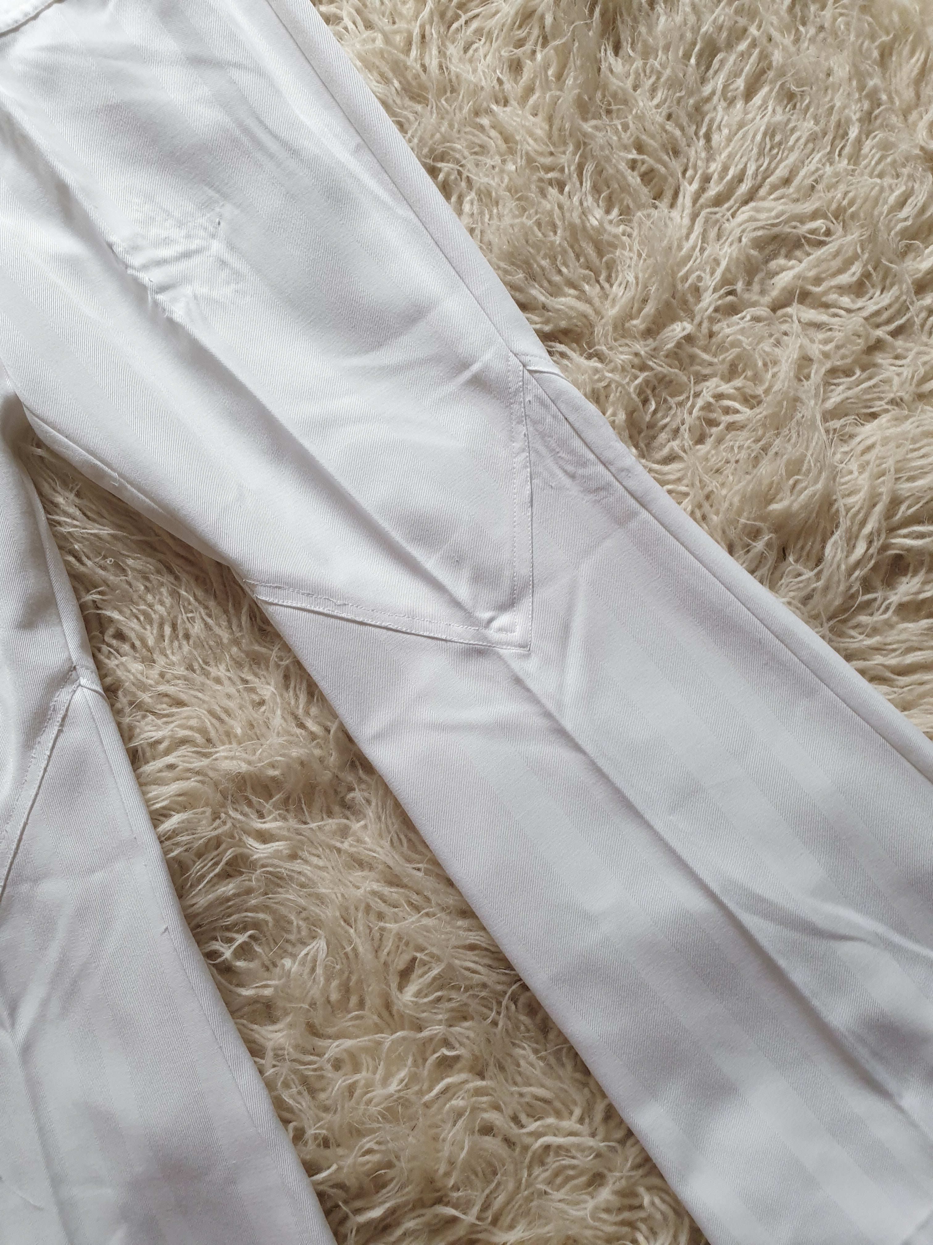 Vintage 1970s White Bunny Flares