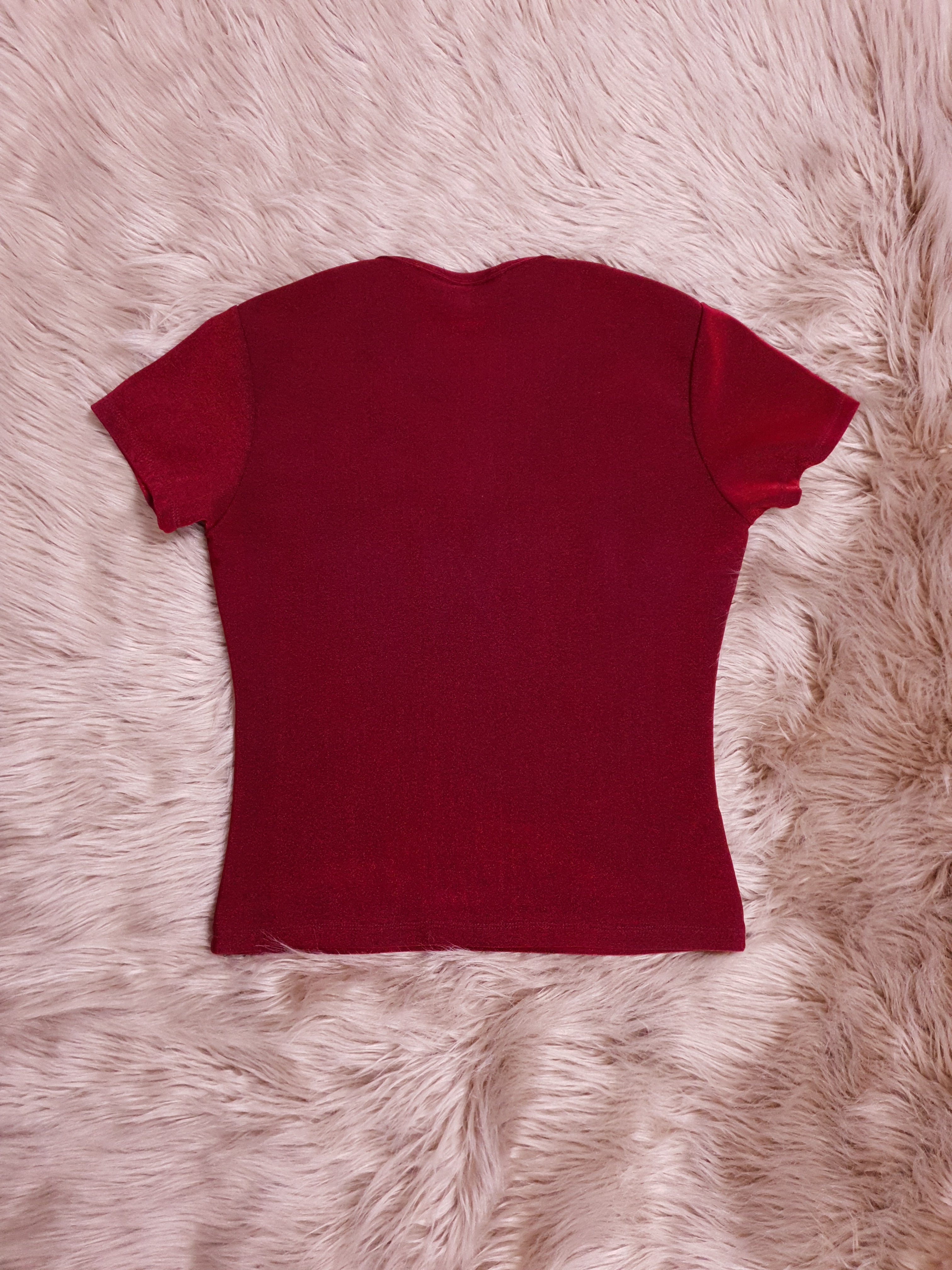 Vintage 1990s Red V-Neck Top