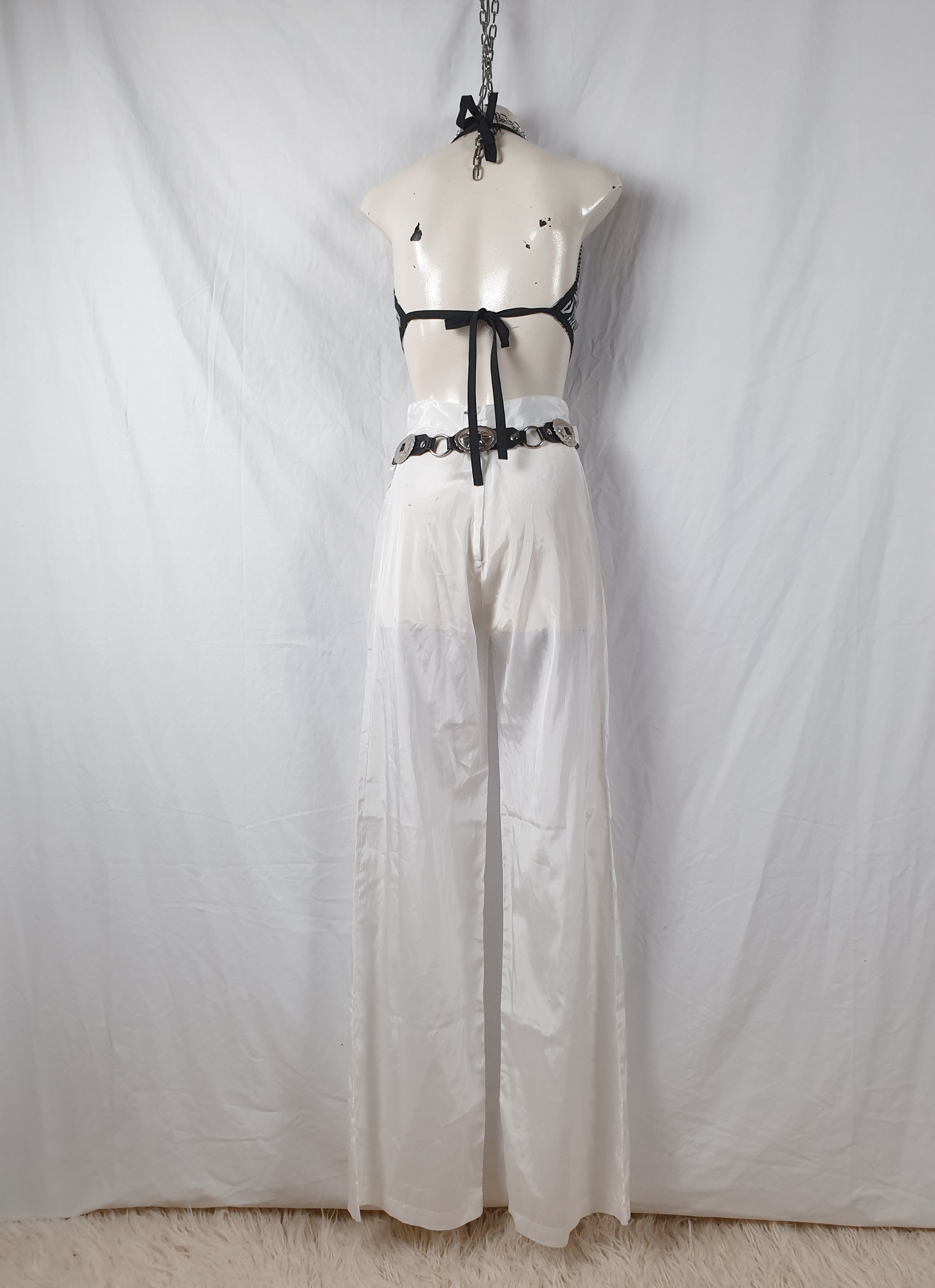 Vintage 1970s/80s White Wide Leg Flares