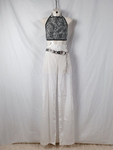 Vintage 1970s/80s White Wide Leg Flares