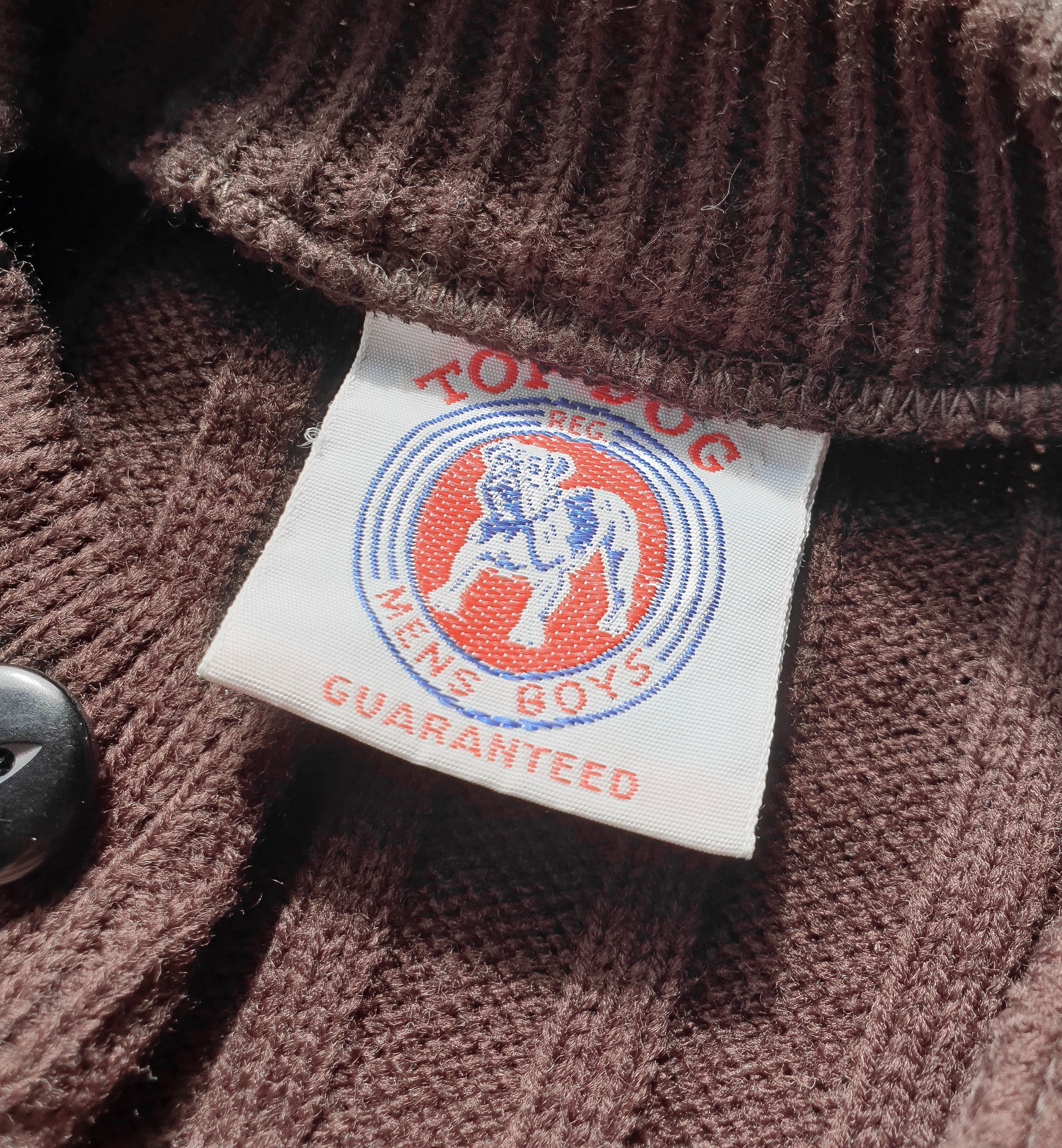 Vintage 1970s/1980s Brown Knit Cardigan