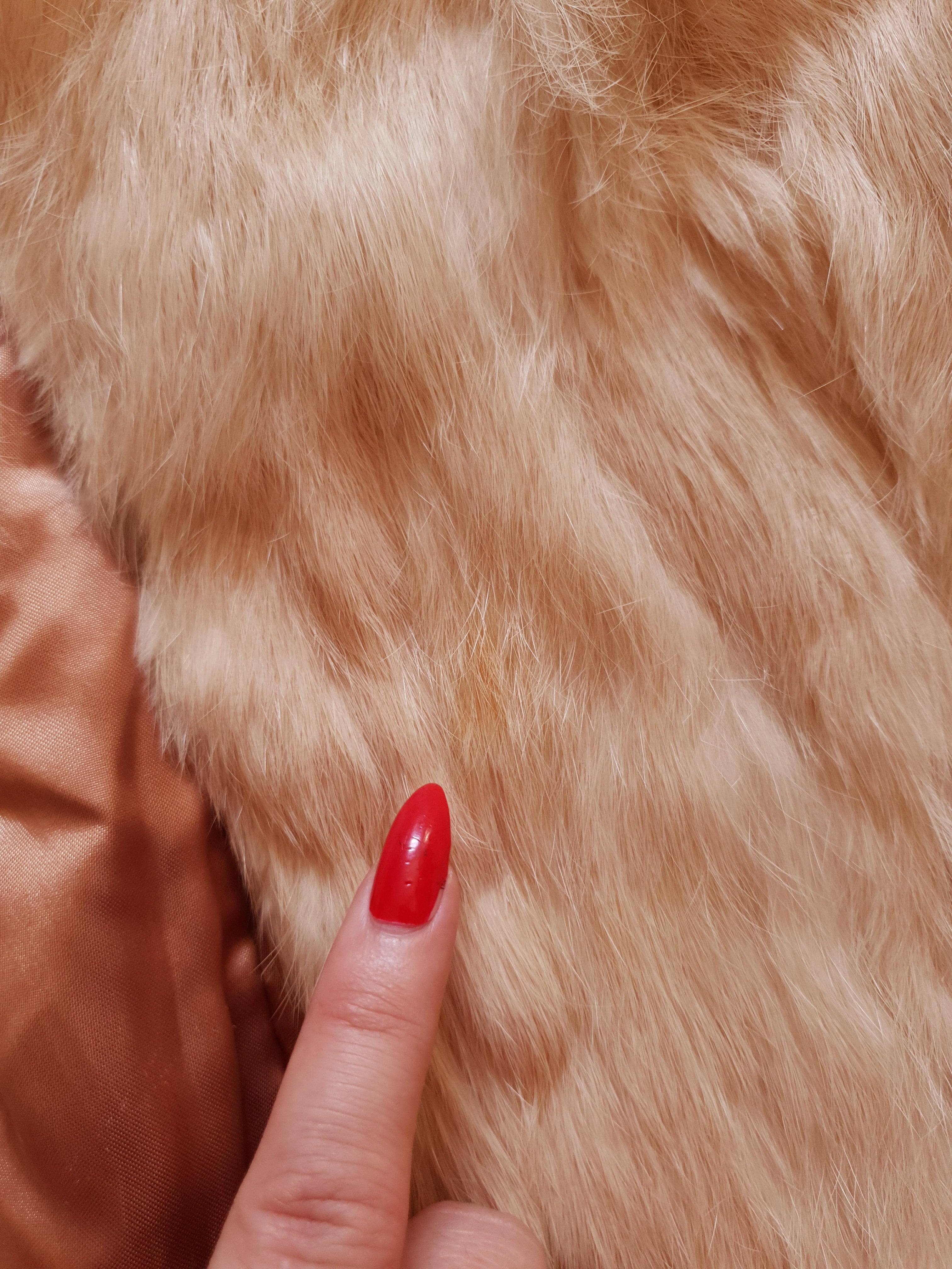Vintage White Rabbit Fur Coat
