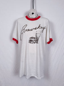 Vintage 1980s Brewskey Ringer Tee