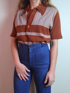 Vintage 60s/70s collared tshirt