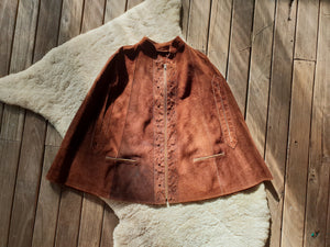 Vintage 60s/70s Leather cape