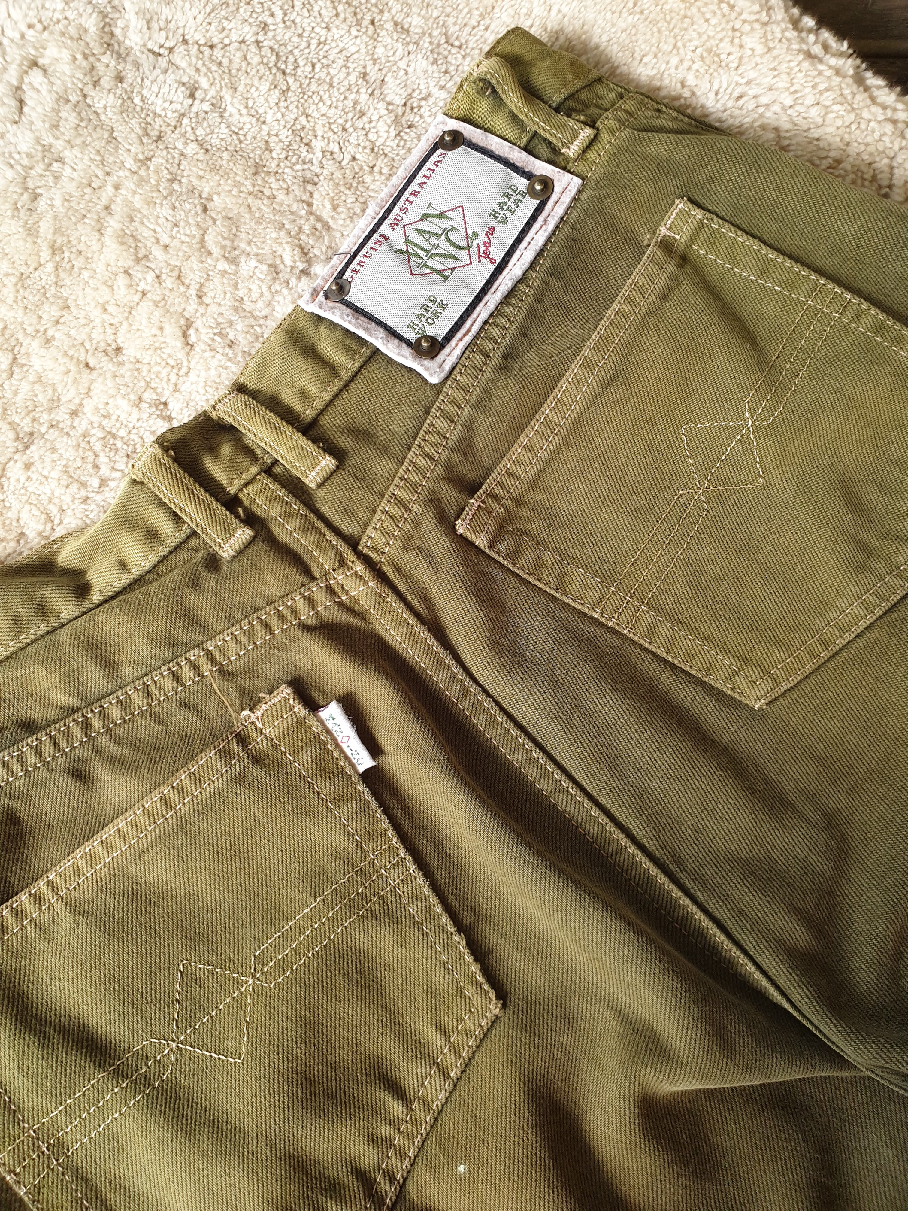 Vintage 90s green denim jeans