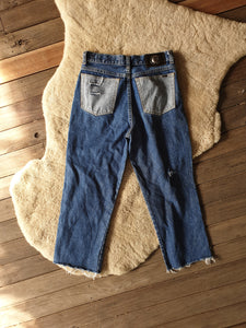 Vintage 80s cut off 'Lawman' distressed denim jeans