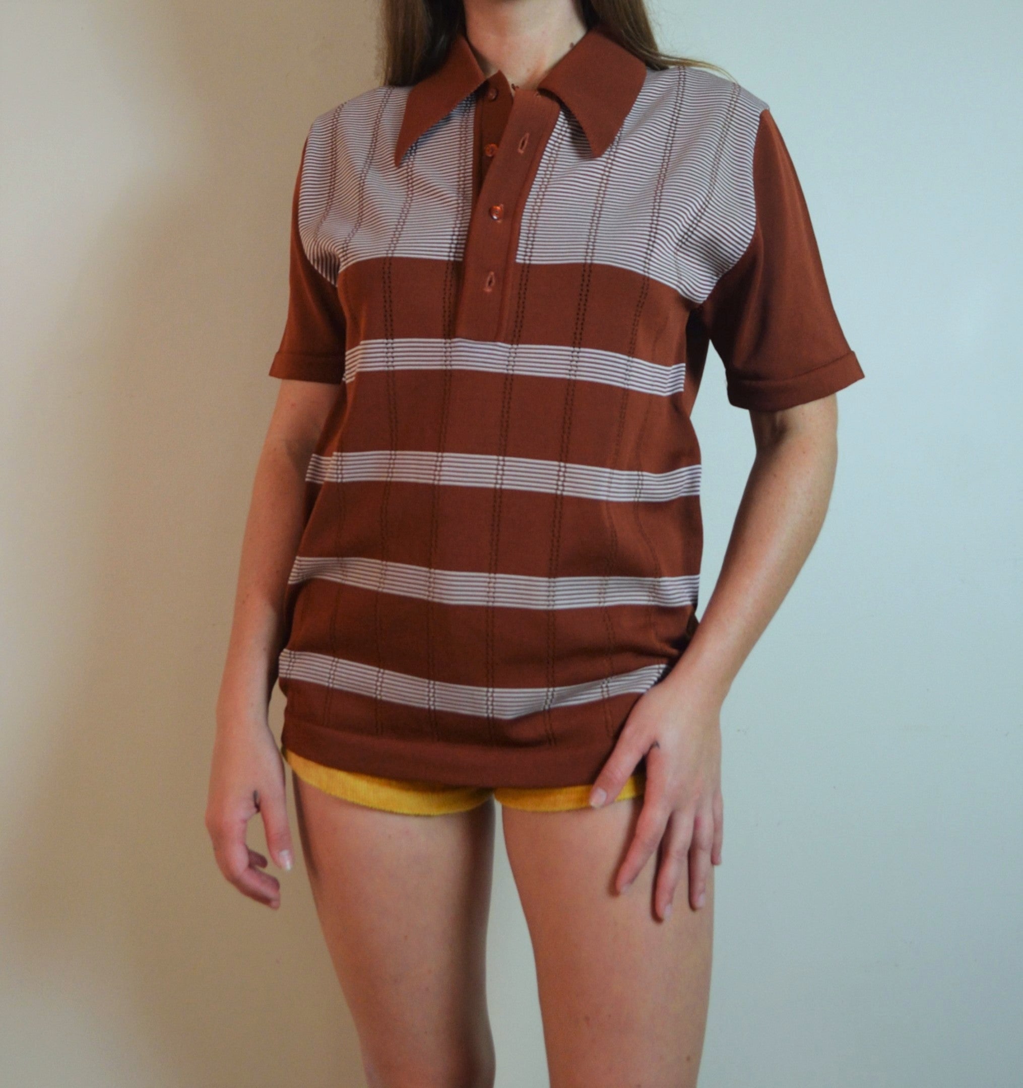 Vintage 60s/70s collared tshirt