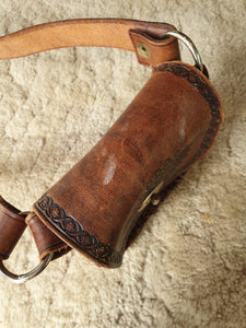 Vintage Tooled Leather Mini Bag