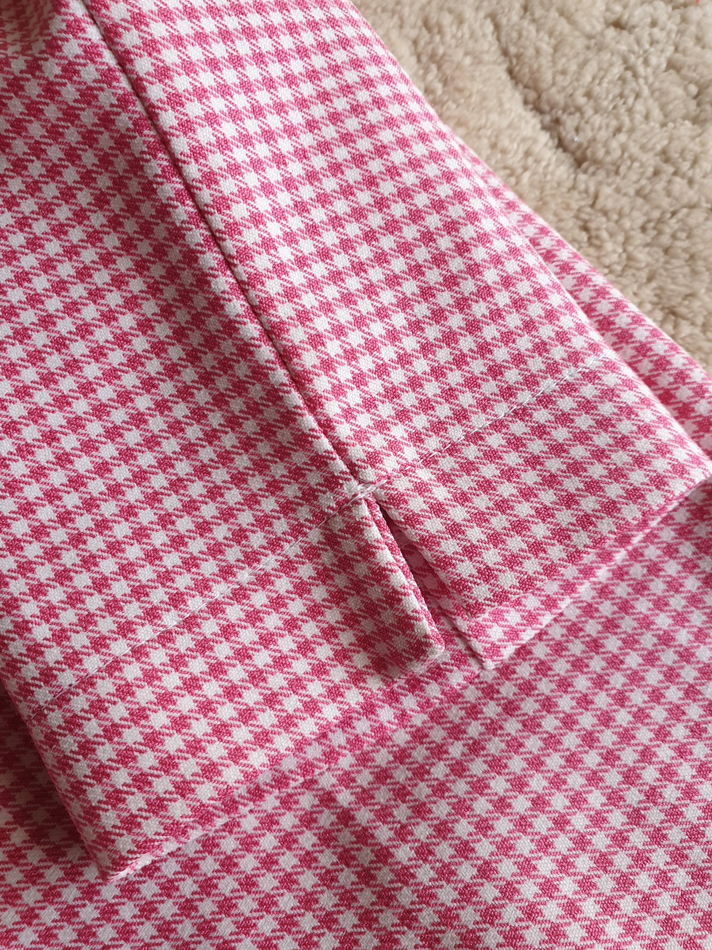 Vintage 70s/80s Sunburn Cropped Pink Gingham Pants