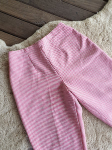 Vintage 70s/80s Sunburn Cropped Pink Gingham Pants