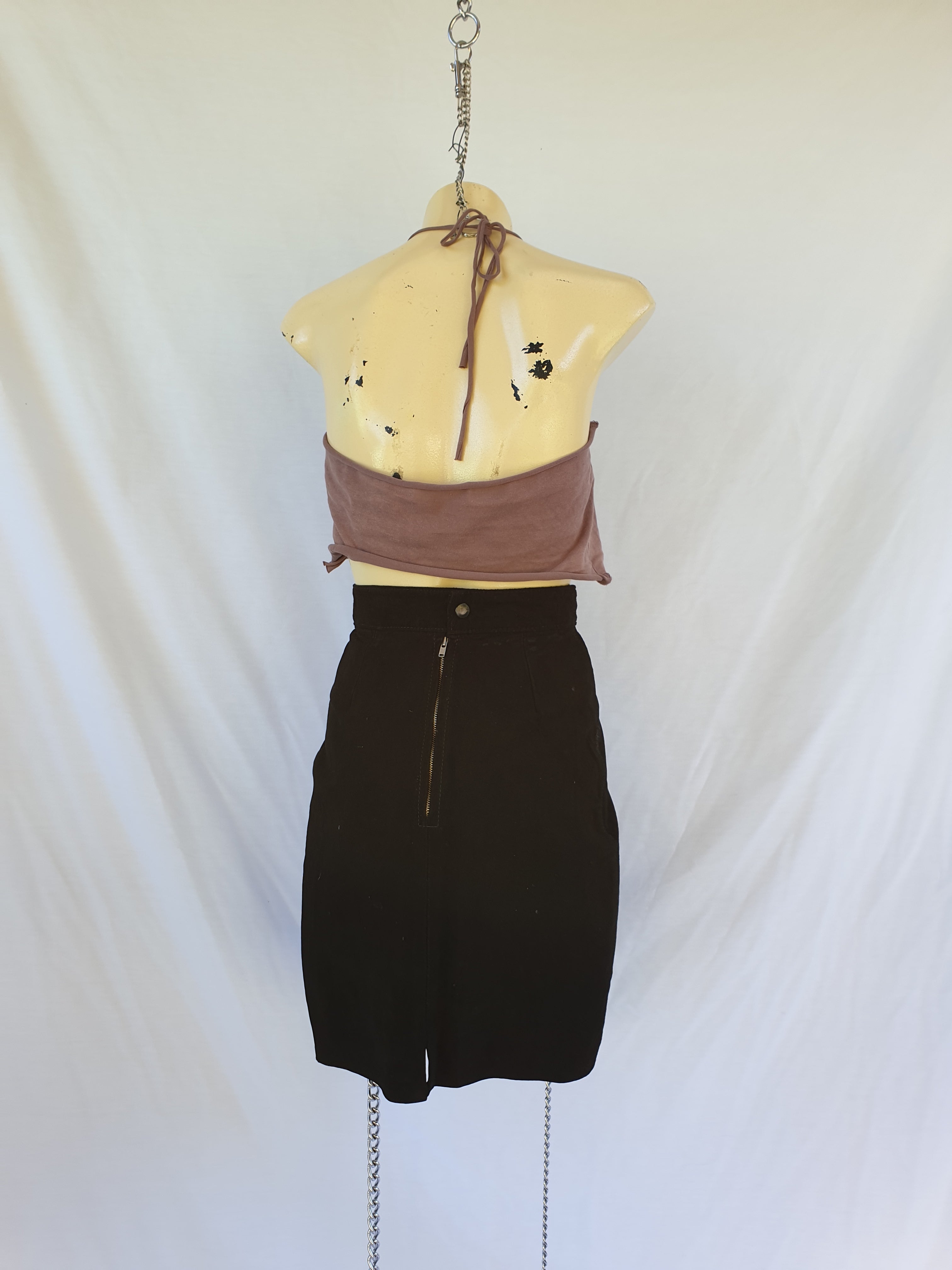 Vintage 80s Suede Mini Skirt