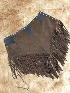 'Hell Raiser' Leather Fringe Skirt