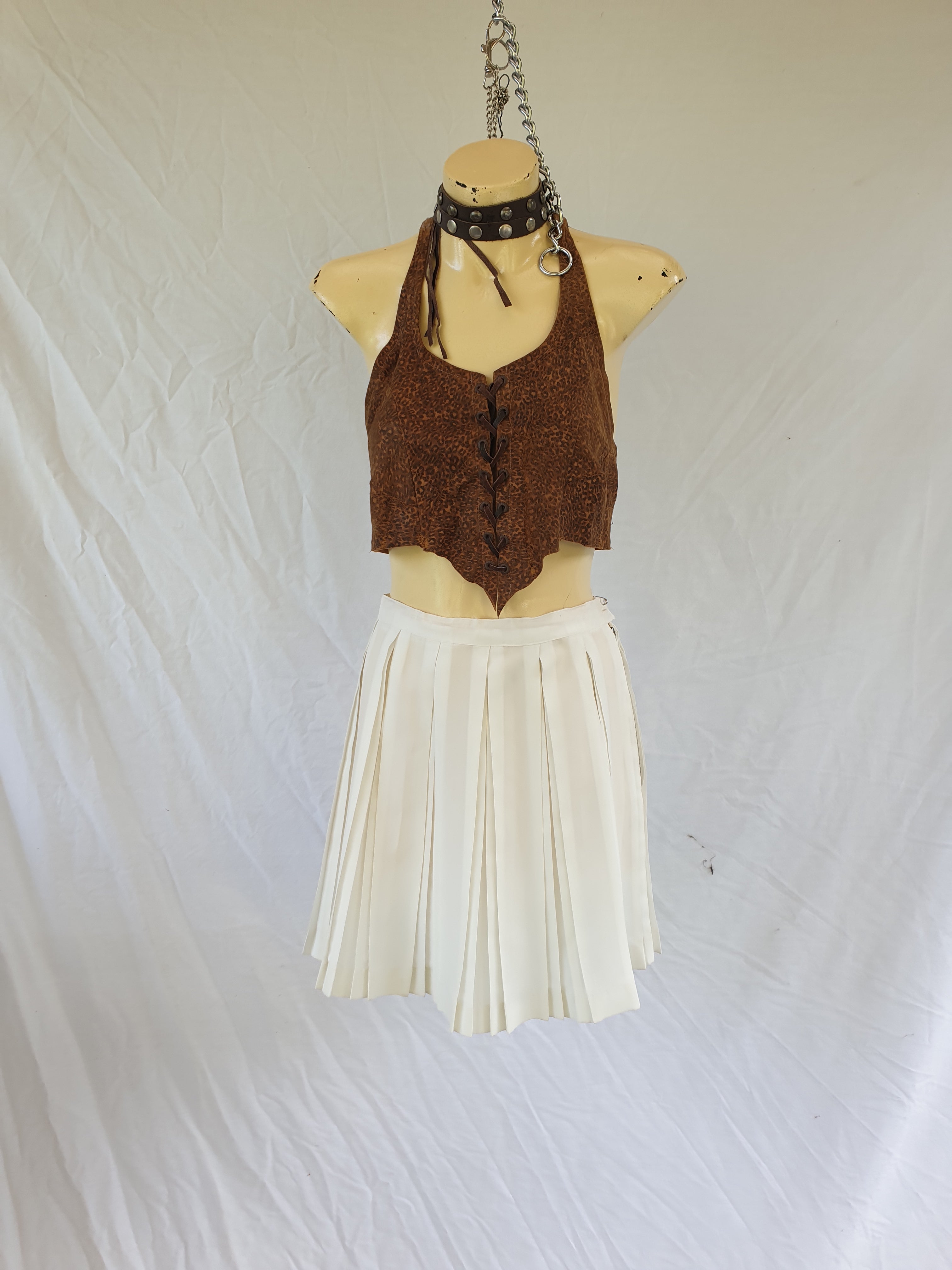 Vintage 60s/70s Pleated Mini Tennis Skirt