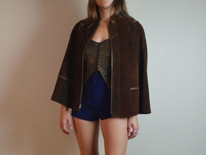 Vintage 60s/70s Leather cape