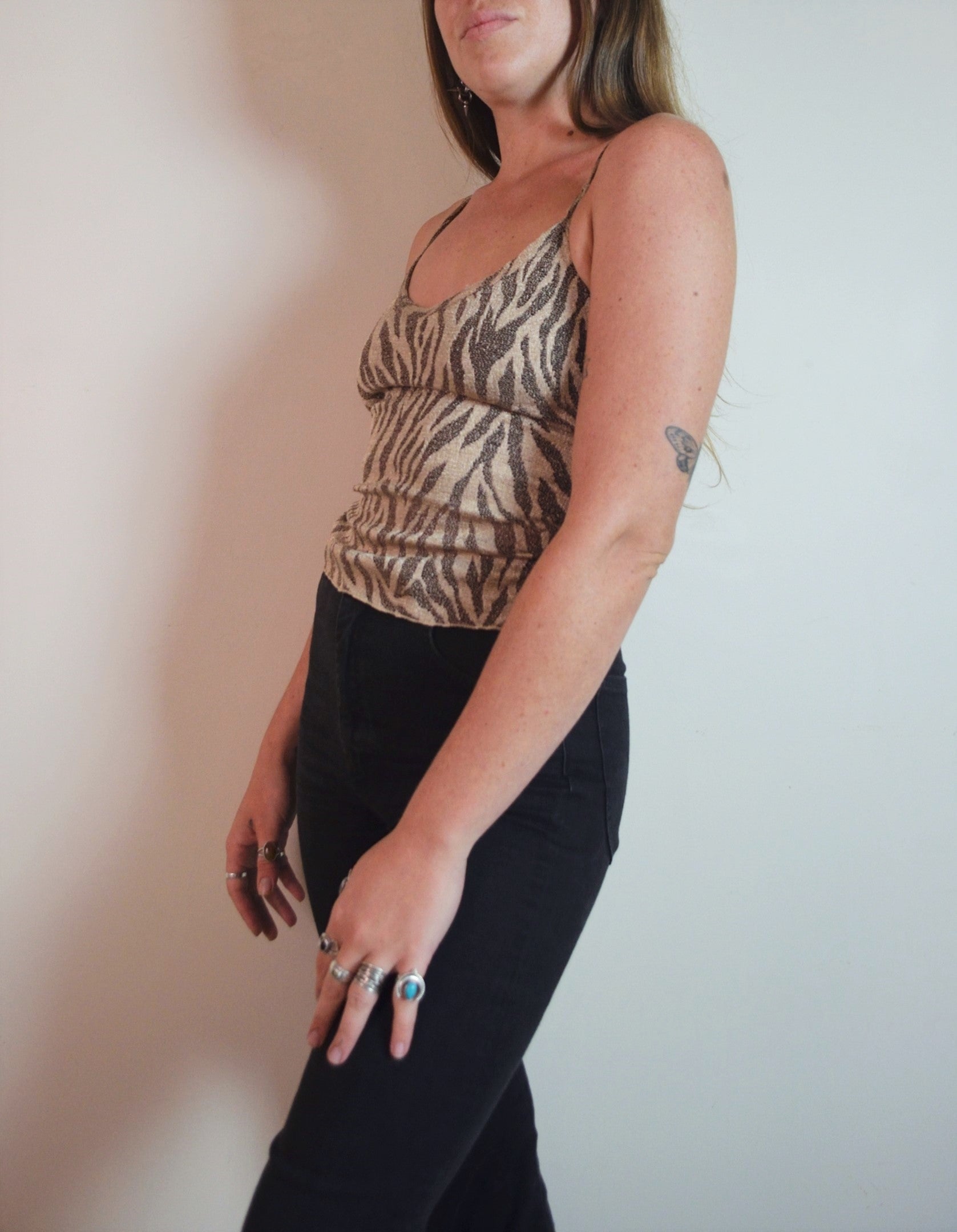 Vintage 90s animal print camisole