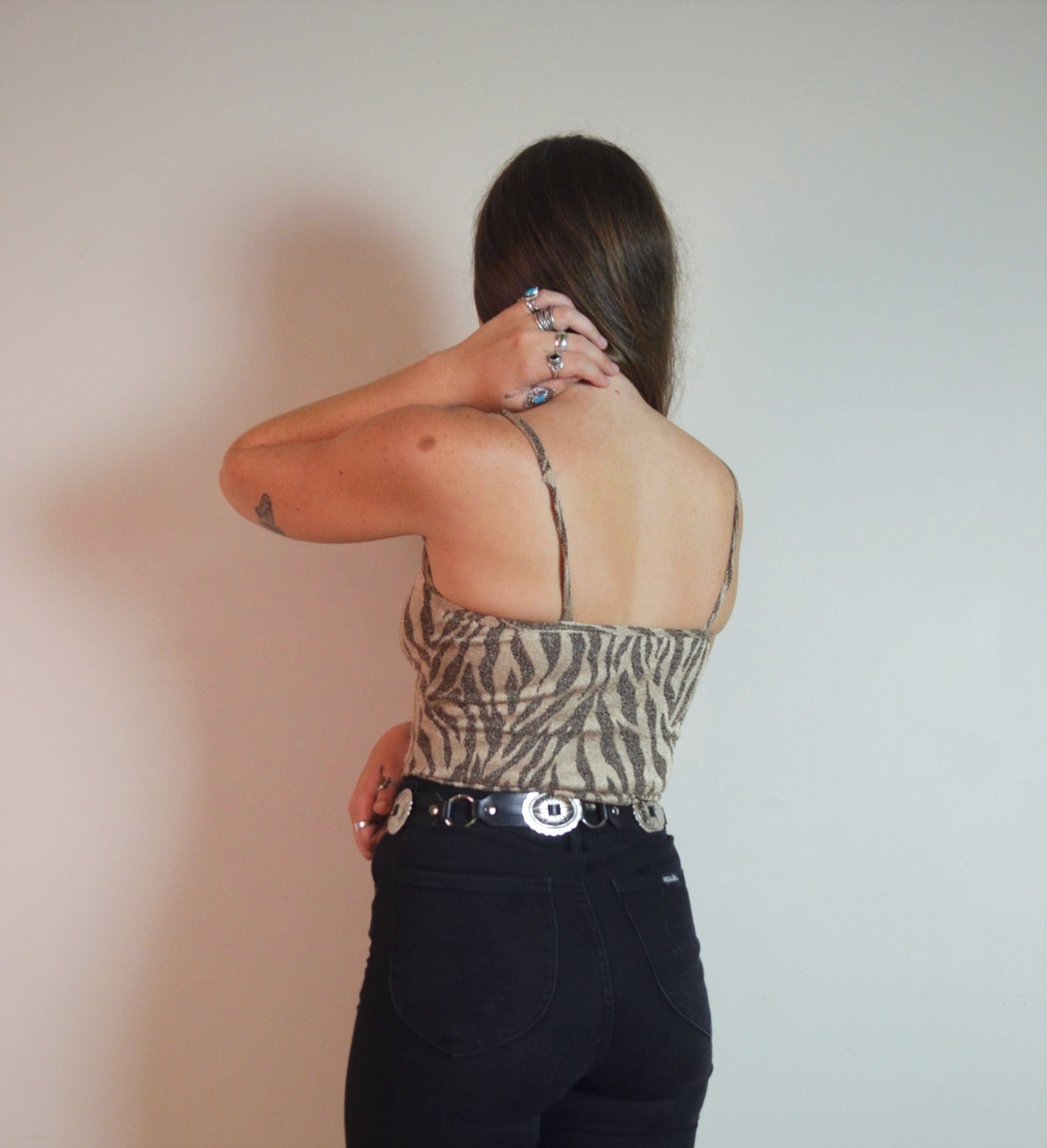 Vintage 90s animal print camisole