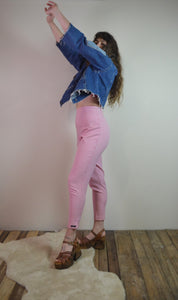 Vintage 70s/80s Sunburn Cropped Pink Gingham Pants