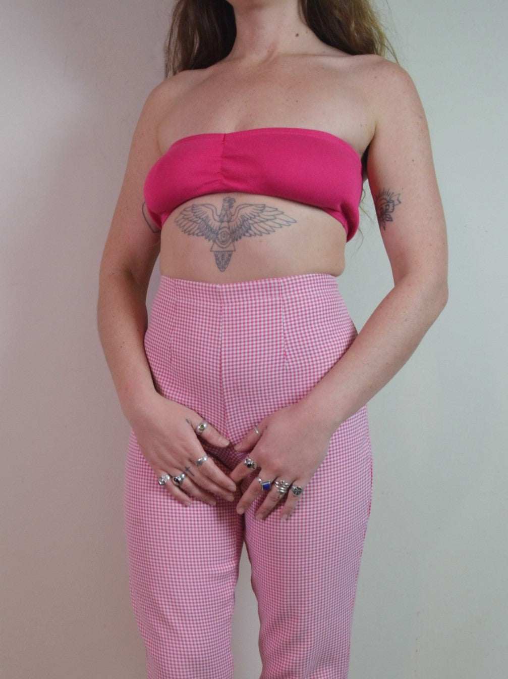 Vintage 70s Hot Pink Boob Tube