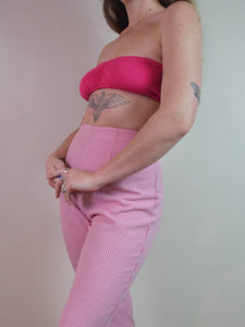 Vintage 70s Hot Pink Boob Tube